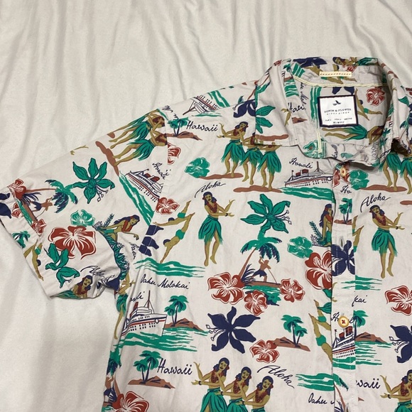 Denim & Flower Large Slim Fit Hawaiian Shirt - Picture 4 of 6